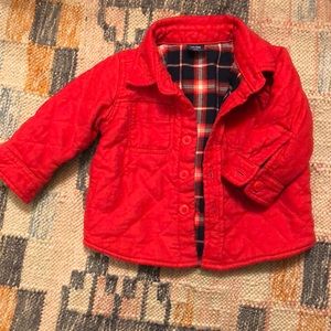 Gap flannel red 6-12 months